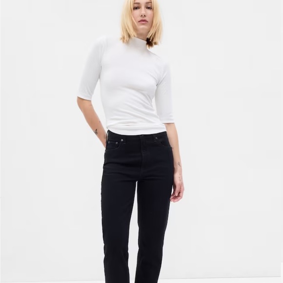 Gap Black High Rise Cheeky Straight Jeans - Picture 3 of 3